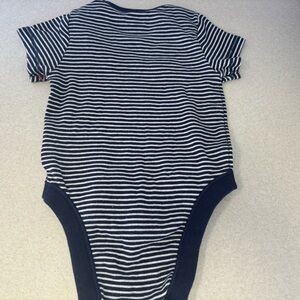 Old Navy Navy and White Striped Bodysuit